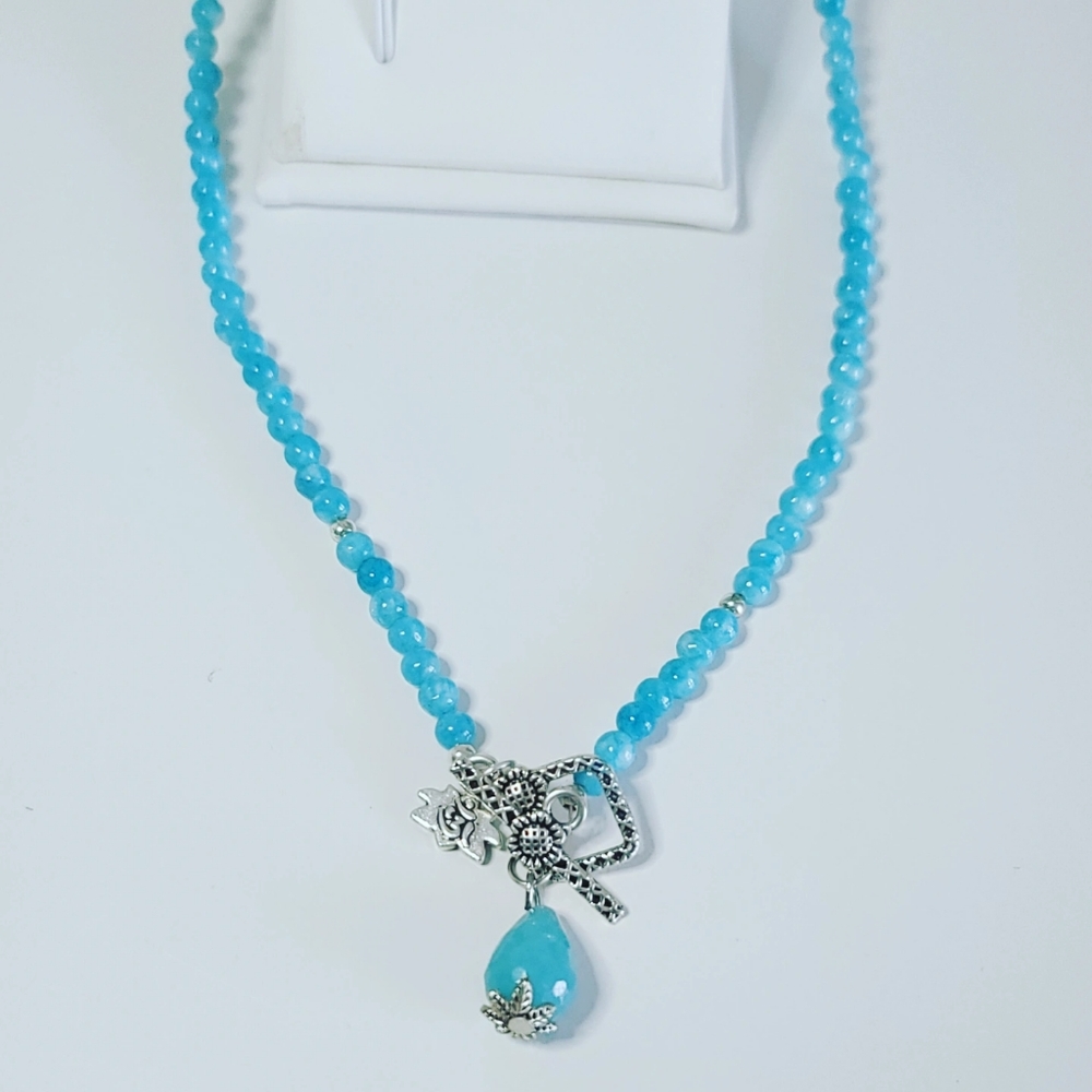 Aquamarine Quartz Choker necklace 😍